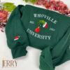 Grinch Christmas Whoville University Embroidered Sweatshirt