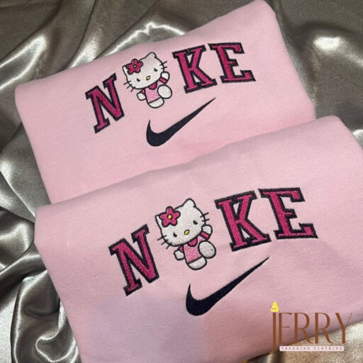 Hello Kitty Couple Nike Embroidered Sweatshirt