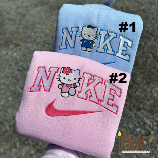 Hello Kitty and Dear Daniel Nike Embroidered Sweatshirts