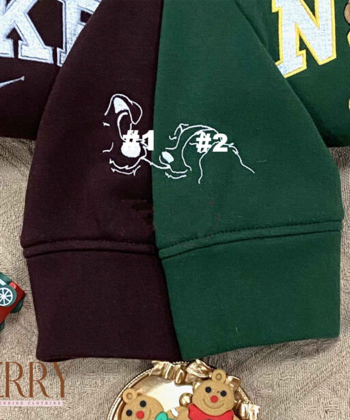 Lady and the Tramp Ver2 Couple Disney Nike Embroidered Sweatshirts