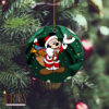 Mickey Mouse Santa Disney 100 Ceramic Circle Ornament, Disney Christmas Ornaments, Disney Christmas Decor