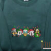 Mickey and Friends Embroidery Christmas Sweatshirt, All Disney Characters Christmas Sweatshirt, Disney Christmas Sweatshirts,Funny Christmas