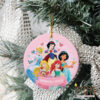 Princess Christmas Ornament, Disneyland Christmas Ornament, Personalized Princess Ornament, Kids Ornament, Round Princess Ornament For Kids