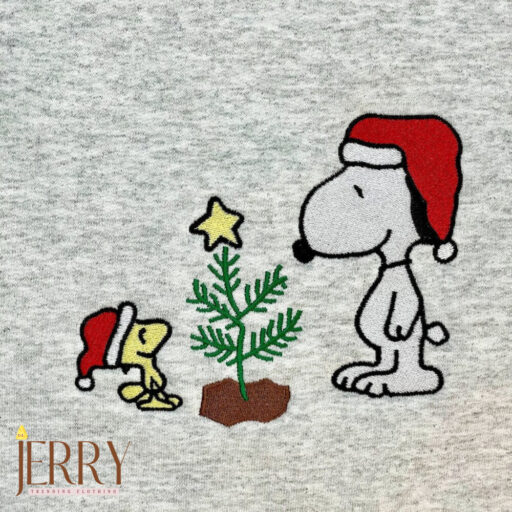 S.n.o.o.p.y Christmas Embroidered Crewneck | Holiday crewneck | Snoopy and Woodstock | Peanuts Christmas Sweater