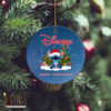 Stitch Merry Christmas Disney Circle Ornament, Disney Christmas Ornaments, Disney Xmas Decorations