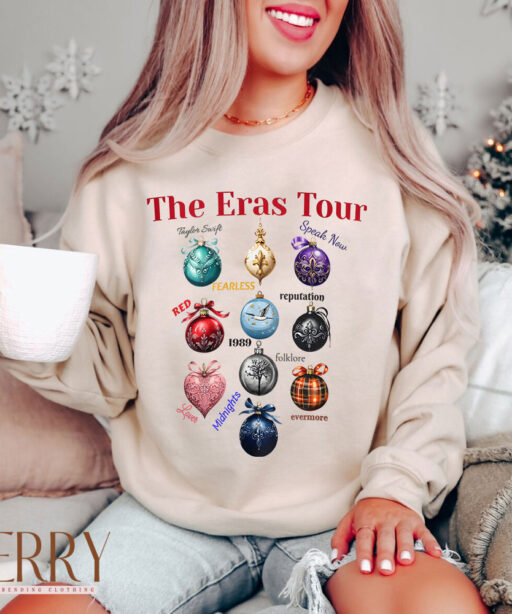 The Eras Tour Cute Christmas Ornaments Sweatshirt