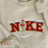 Vintage Embroidered Snow Nike Grinch Christmas Sweatshirt