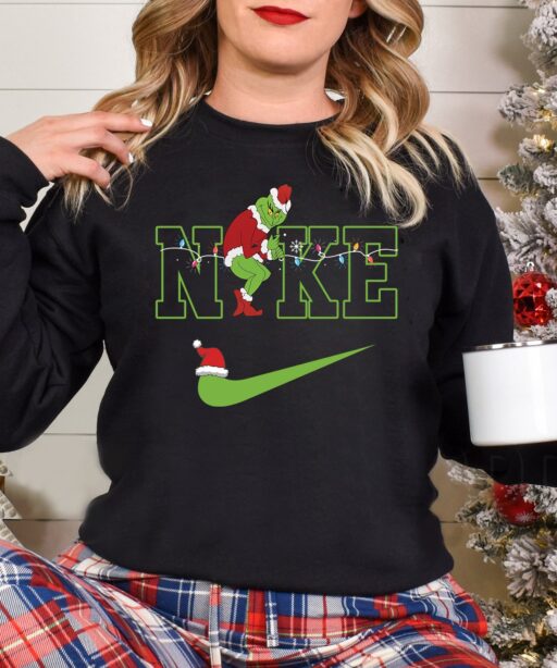 Grinch Nike Christmas Shirt, Grinch Shirts for Adults, Christmas Gift Ideas - Happy Place for Music Lovers