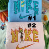 Ember And Wade Elemental Disney Nike Embroidered Sweatshirts