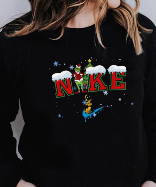 Grinch Christmas Snow Sweatshirt 2022 Cute Santa