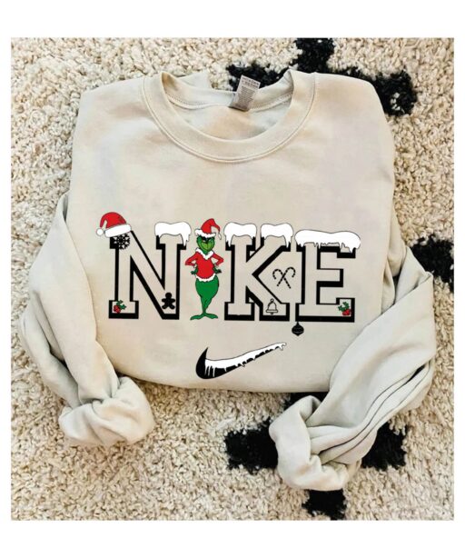Grinch Snow Christmas Matching Vintage Nike Sweatshirts
