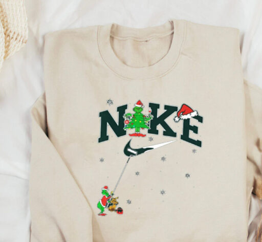 Nike Grinch Disguise Christmas Tree Sweatshirt