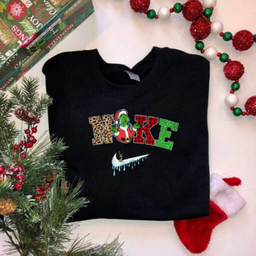 Funny Nike Grinch Crying Christmas Sweatshirt