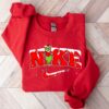 Full Red Nike Grinch Christmas Snow Sweatshirt