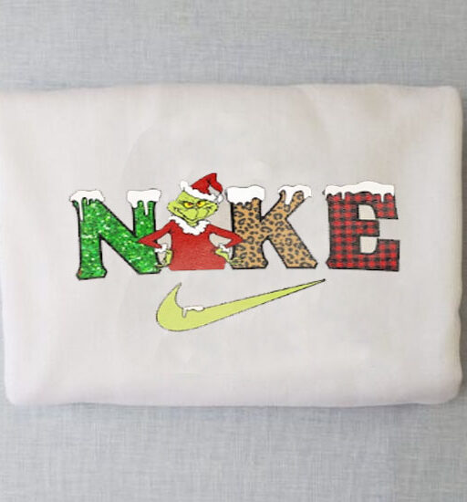 Colorful Nike Grinch Snow Christmas Sweatshirt