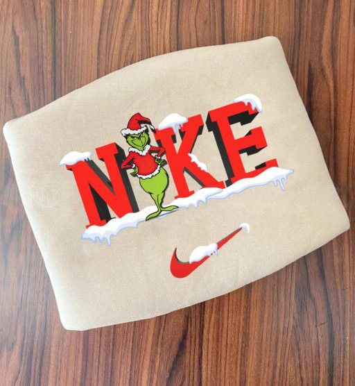 Print Snow Nike Grinch Christmas Sweatshirt