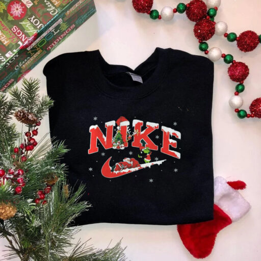 Funny Nike Santa Grinch Christmas Sweatshirt