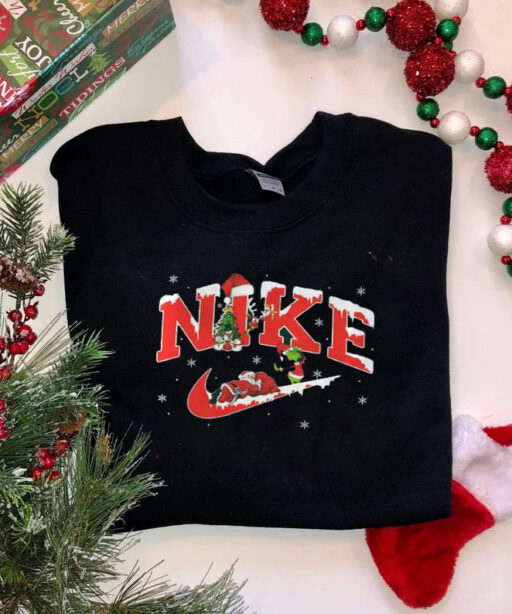 Funny Nike Santa Grinch Christmas Sweatshirt