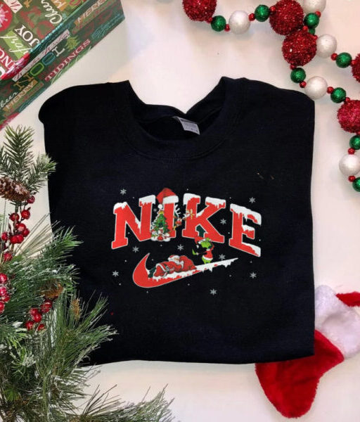 Funny Nike Santa Grinch Christmas Sweatshirt