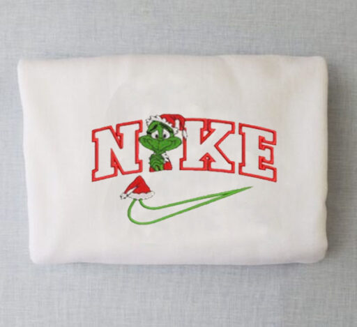 Hat Christmas Nike Grinch Sweatshirt Embroidered