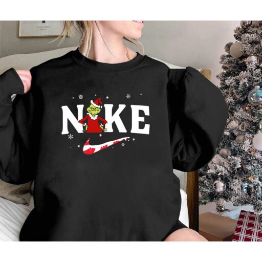 Vintage Nike Matching Funny Grinch Christmas Sweatshirt