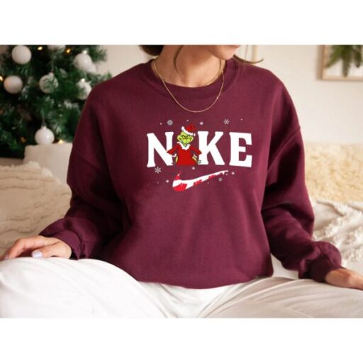 Vintage Nike Matching Funny Grinch Christmas Sweatshirt