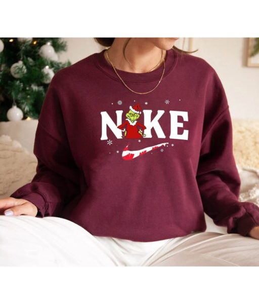 Vintage Nike Matching Funny Grinch Christmas Sweatshirt