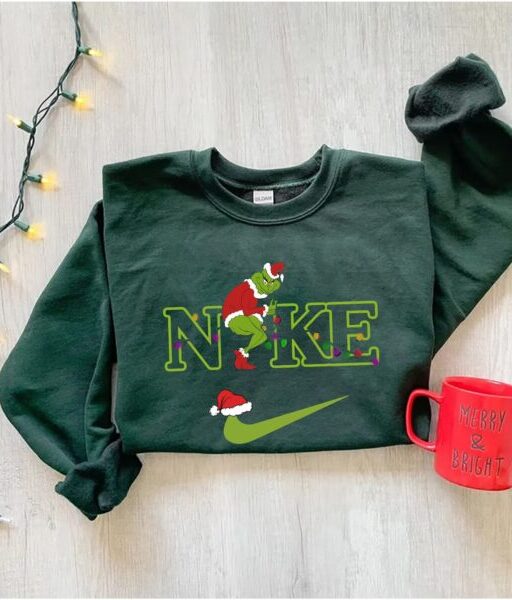 Vintage Nike Sweatshirt Matching Funny Grinch