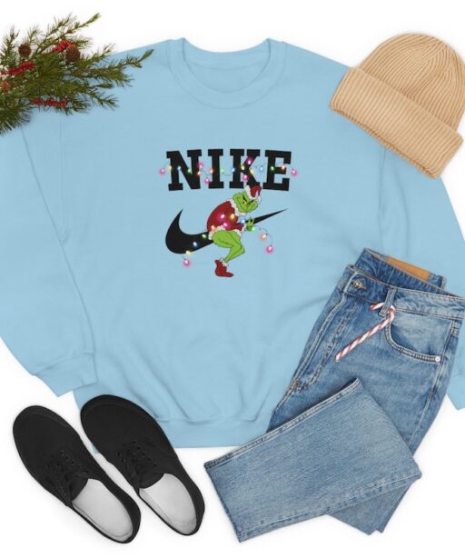 Grinch Christmas Sweatshirt, Grinch Christmas Snow Sweatshirt, Santa Grinch Christmas Sweatshirt, Christmas gift