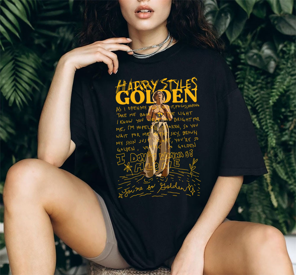 Harry Styles Golden Shirt