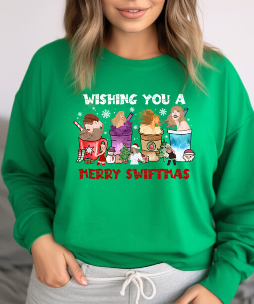 Taylor Swift Wishing You A Merry Swiftmas Shirt, Christmas Gift For Swifties