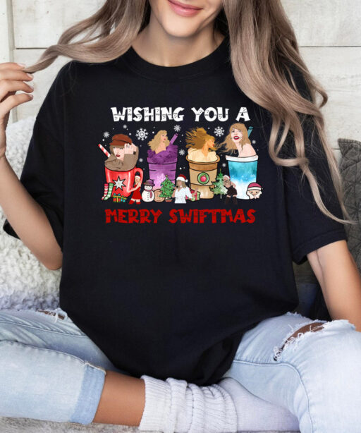 Taylor Swift Wishing You A Merry Swiftmas Shirt, Christmas Gift For Swifties