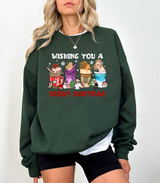 Taylor Swift Wishing You A Merry Swiftmas Shirt, Christmas Gift For Swifties