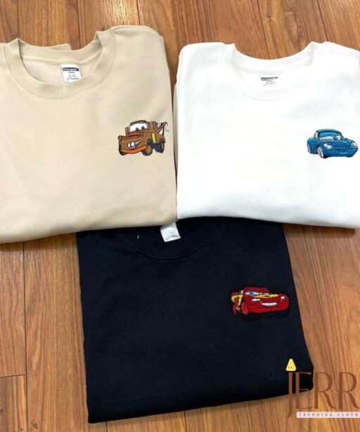 Cars Embroidered Sweatshirts, Cartoon Disney Embroidered Sweater