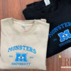 Monster’s University Crewneck Embroidered Sweatshirts, Disney Embroidered Sweatshirts