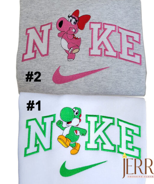 Birdo And Yoshi Nike Embroidered Sweatshirt