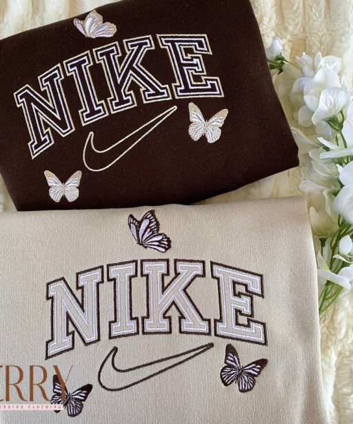 Butterfly Nike Embroidered Sweatshirt