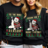 Cats Version Wishing You A Merry Swiftmas Sweatshirt, Santa Ugly Christmas Sweater