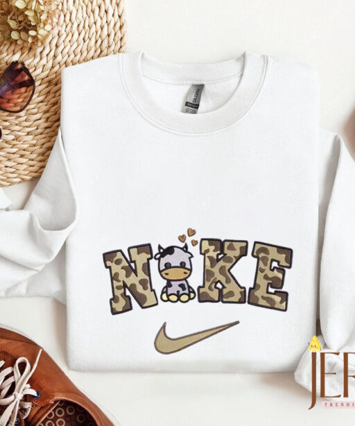 Cow Nike Embroidered Sweatshirt