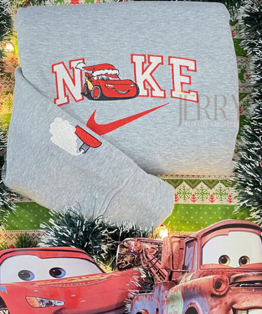 McQueen And Mater Christmas Disney Nike Embroidered Sweatshirt