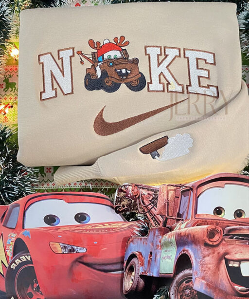 McQueen And Mater Christmas Disney Nike Embroidered Sweatshirt