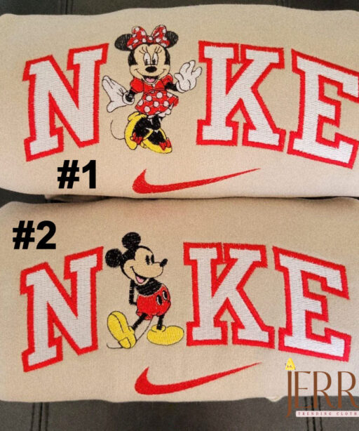 Mickey And Minnie Mouse Disney Nike Embroidered Sweatshirt