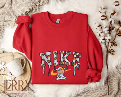 Pumpkin Cow Nike Embroidered Sweatshirt