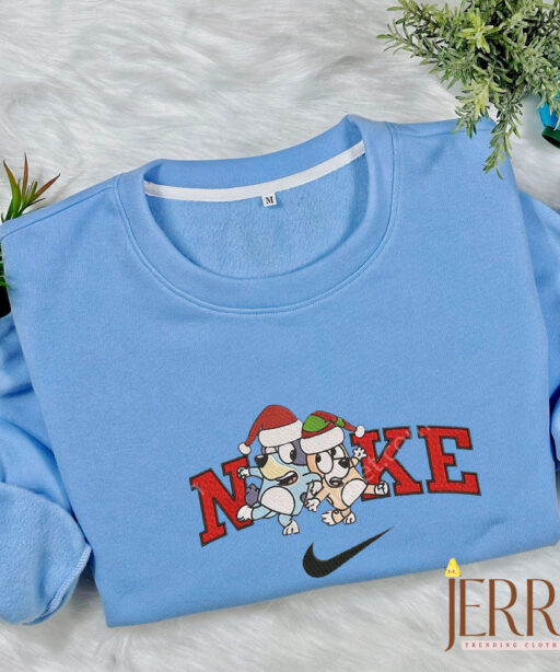 Bluey And Bingo Christmas Nike Embroidered Sweatshirt