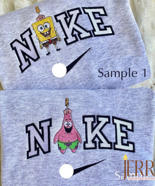 SpongeBob And Patrick Nike Embroidered Sweatshirt