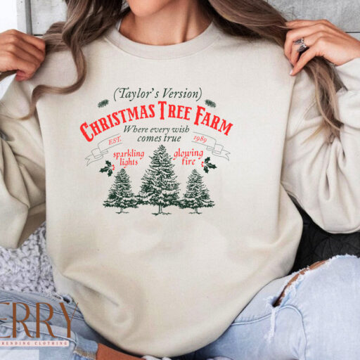 Taylorsversion Christmas Tree Farm Swiftmas Sweatshirt, Taylors Version Shirt