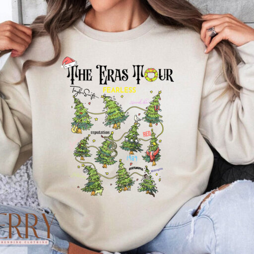 The Eras Tour Christmas Trees Taylor Swift Sweatshirt, Eras Tour Shirt