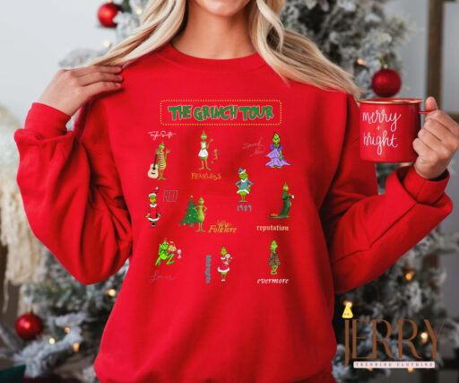 The Grinch Tour Sweatshirt , Christmas Gift For Swifties