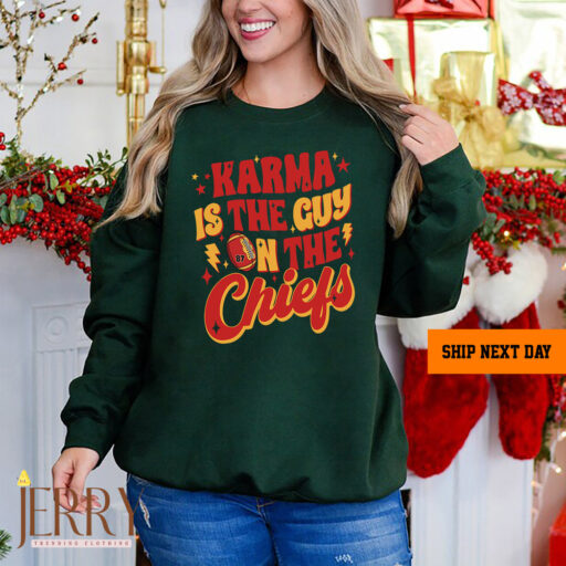 Vintage Karma Is The Guy On The Chiefs Taylor Swift And Travis Kelce Sweatshirt, Karma Taylor Shirt