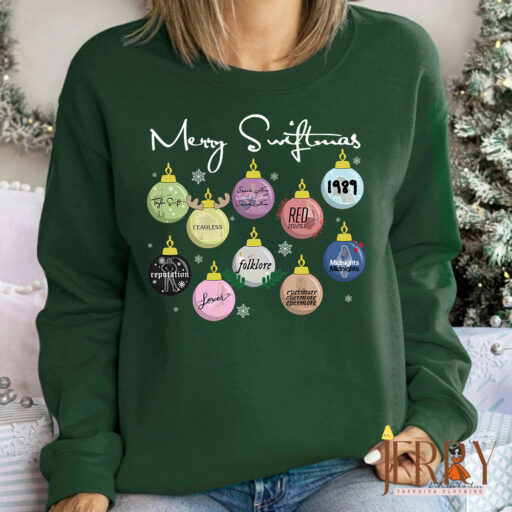 Vintage Taylor Swift Merry Swiftmas Eras Album Sweatshirt, Swiftmas Shirt